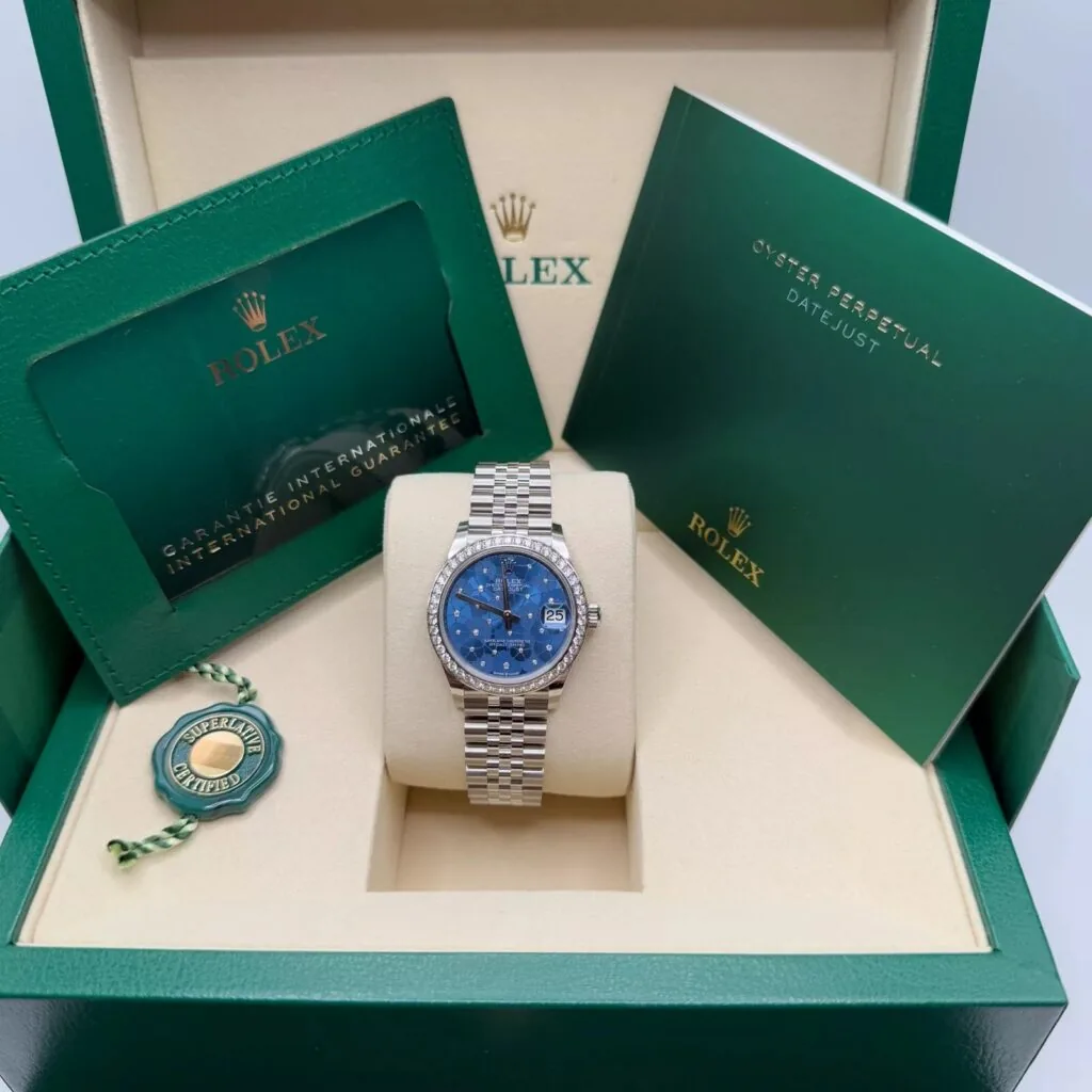 RLX Datejust m278384RBR-0039/0040 Azzurro Blue 31mm Dial Oyster Watch