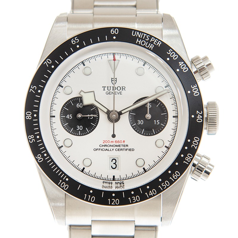 【7A Quality】TUDOR Black Bay Chrono 41mm Opaline/Black Dial Men's Automatic Bracelet Watch M79360N-0002