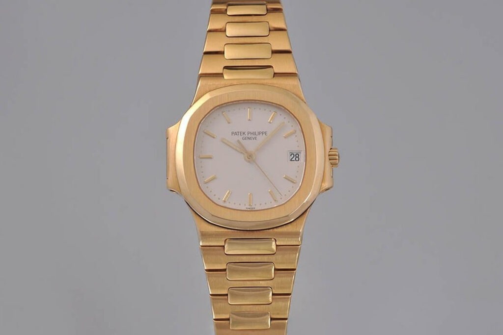 Patek Philippe Nautilus 3800 37MM White Dial With 18K Yellow Gold Bracelet