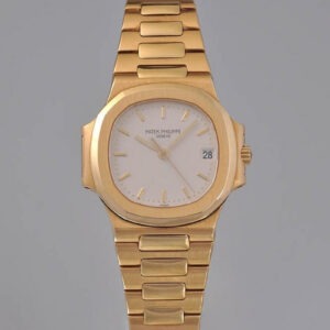 Patek Philippe Nautilus 3800 37MM White Dial With 18K Yellow Gold Bracelet