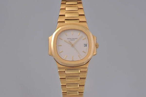 Patek Philippe Nautilus 3800 37MM White Dial With 18K Yellow Gold Bracelet