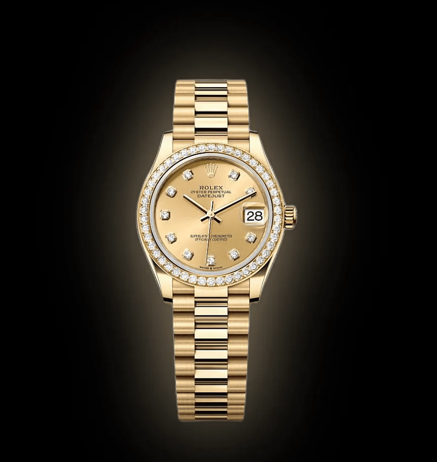 RLX Datejust m278288RBR-0005 Champagne 31mm Dial President Bracelet Watch