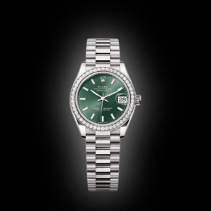 RLX Datejust m278289RBR-0015 Mint Green Dial White Gold President Watch