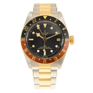 【7A Quality】TUDOR Black Bay GMT S&G Steel and 18ct Yellow Gold 41mm Bracelet Watch M79833MN-0001