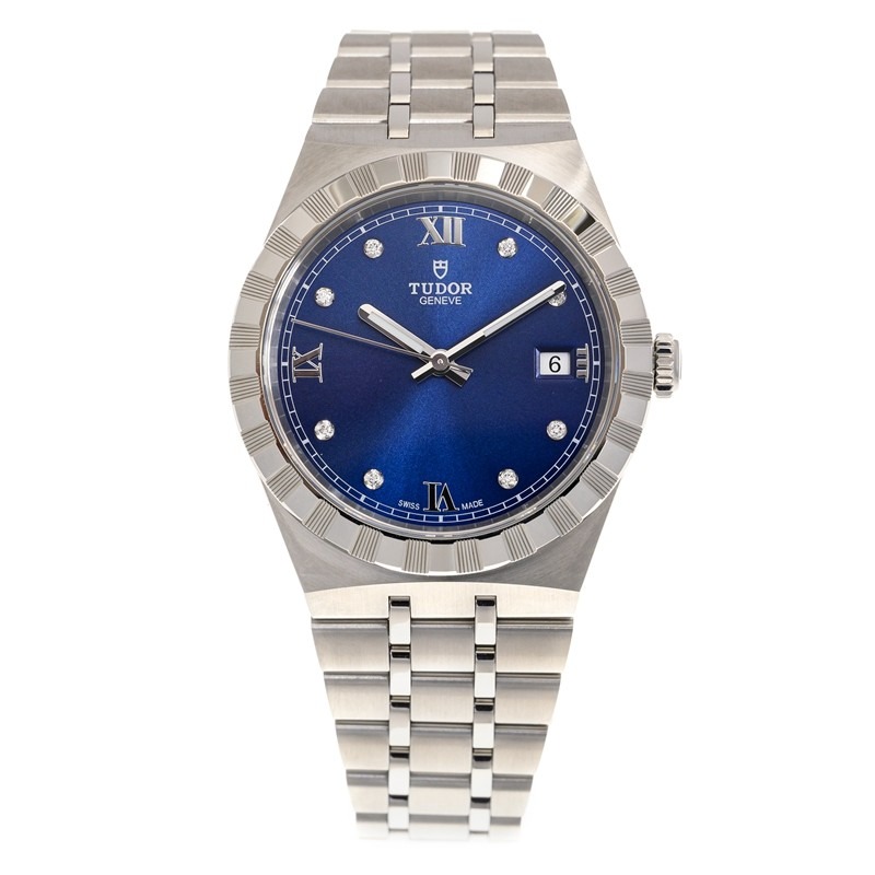 【7A Quality】TUDOR Royal 38mm Blue Diamond Dial Automatic Bracelet Watch M28500-0006