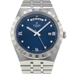 【7A Quality】TUDOR Royal Date/Day 41mm Blue Diamond Set Dial Men's Automatic Watch M28600-0006