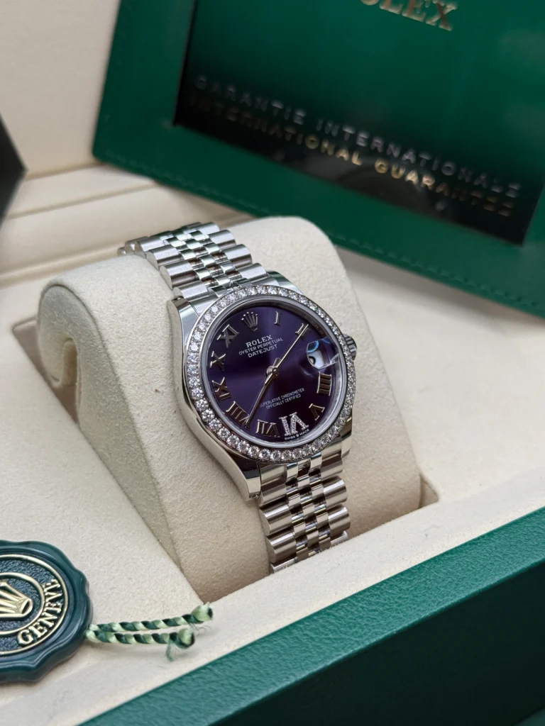 RLX Datejust m278384RBR-0029/0030 Aubergine 31mm Dial Jubilee Watch