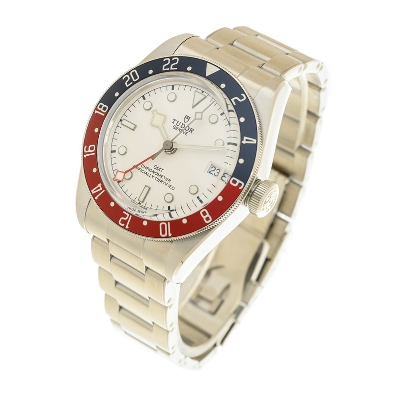 【7A Quality】TUDOR Black Bay GMT 41mm White Dial & Red/Blue Bezel Bracelet Watch M79830RB-0010