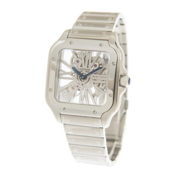 Cartier Santos Large Model Skeleton Watch WHSA0015 - United Luxury