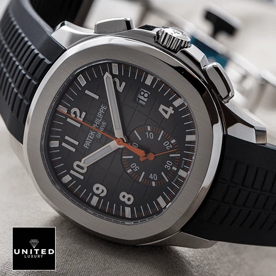 Patek Philippe Black Replica 6 Patek Philippe Nautilus Geneve Black Dial Steel Bezel Replica black rubber bracelet