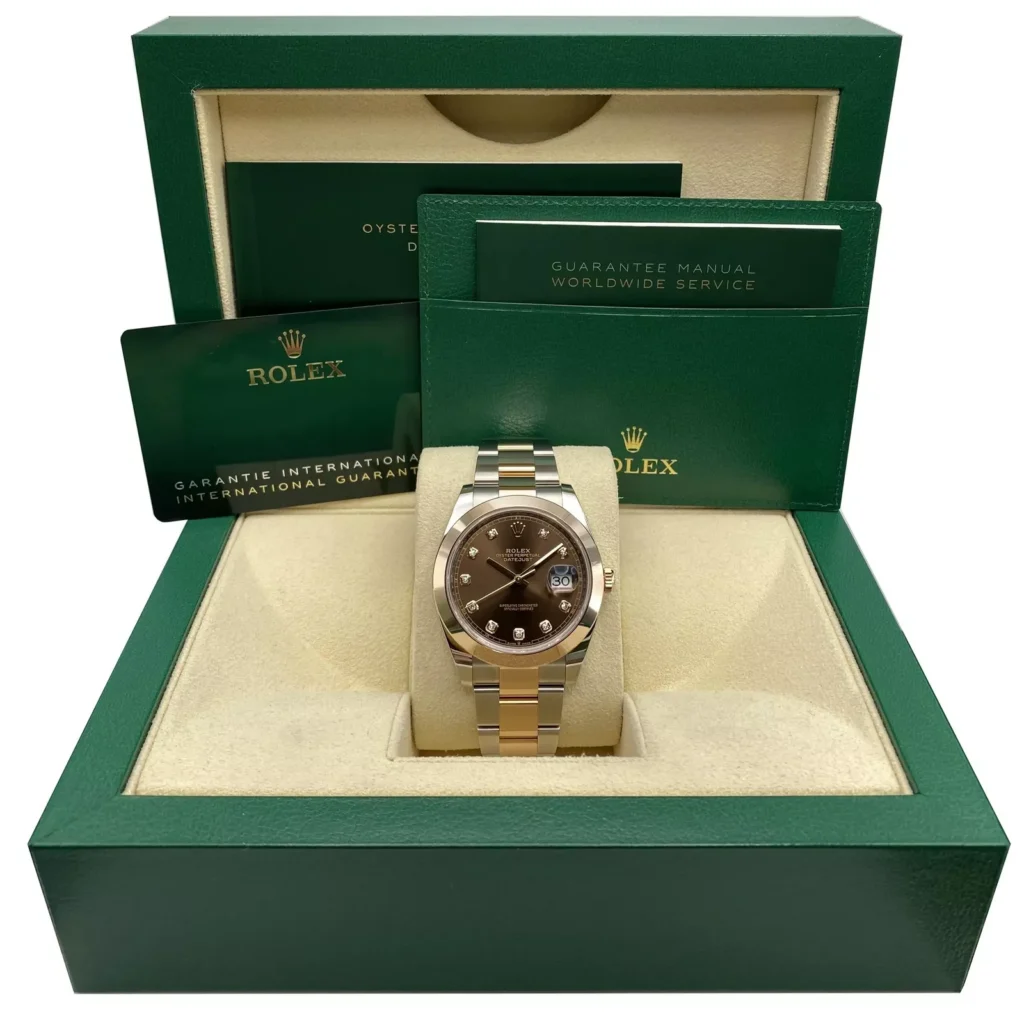 RLX Datejust 41mm 126301 Chocolate Diamond Jubilee Steel and Everose Gold Watch