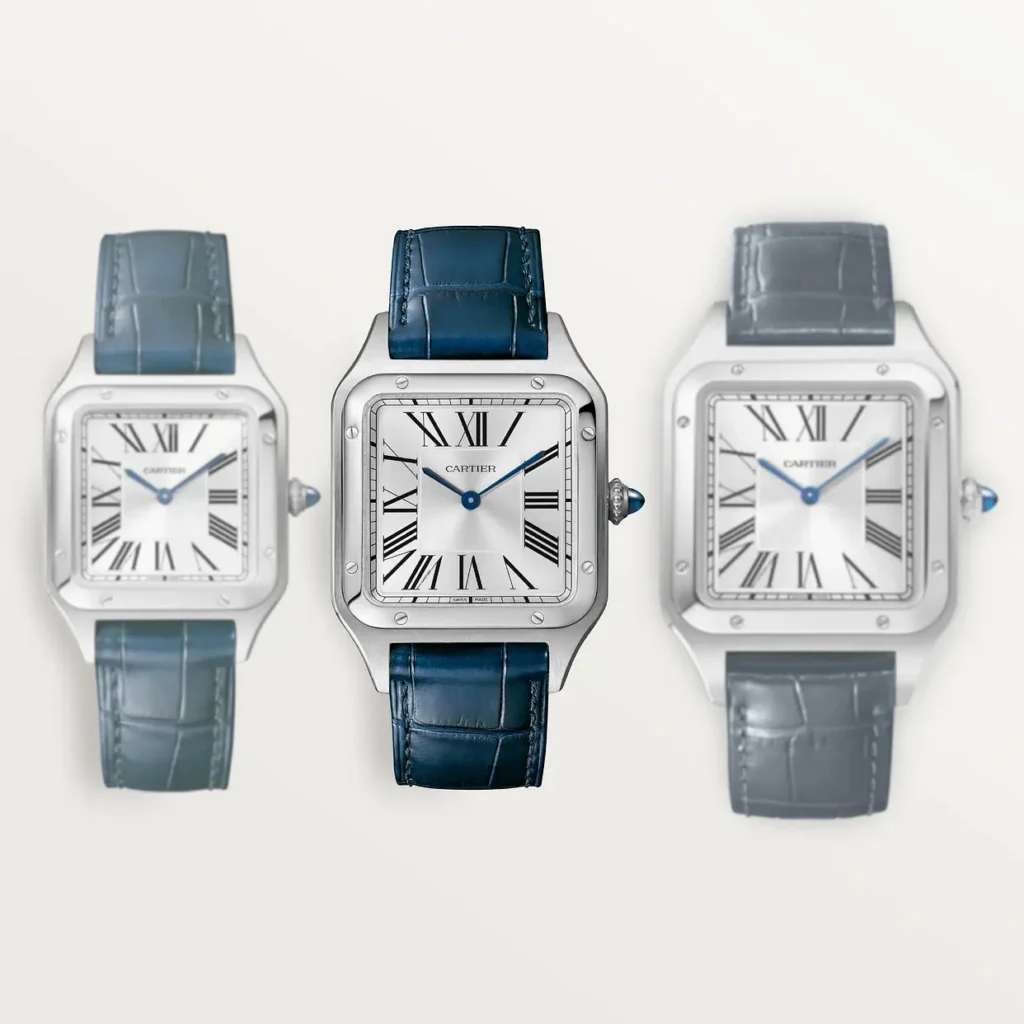 CARTIER SANTOS-DUMONT Large Model Blue Strap WSSA0022 - United Luxury
