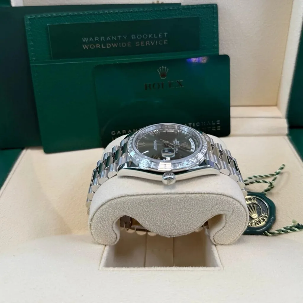 RLX Day-Date 40mm 228396TBR-0020 Green Roman Dial