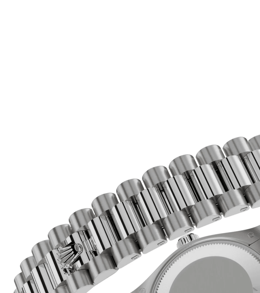 RLX Datejust m278289RBR-0011 Bright Black Dial White Gold President Watch