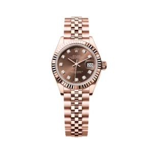 RLX Lady-Datejust 31mm 279175 Chocolate Diamond-Set Dial President Everose Gold