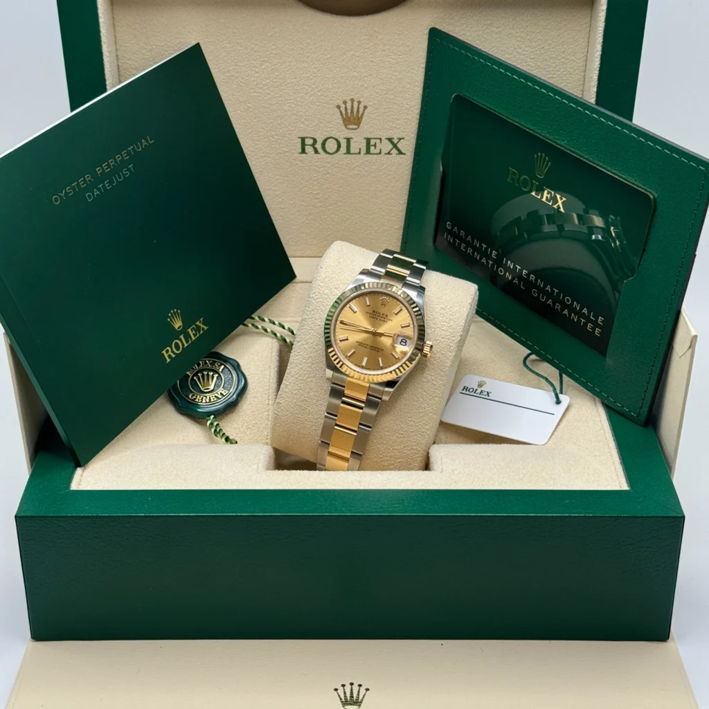 RLX Datejust m278273-0013/0014 31mm Champagne Dial Stainless Steel and Yellow Gold Oyster Watch