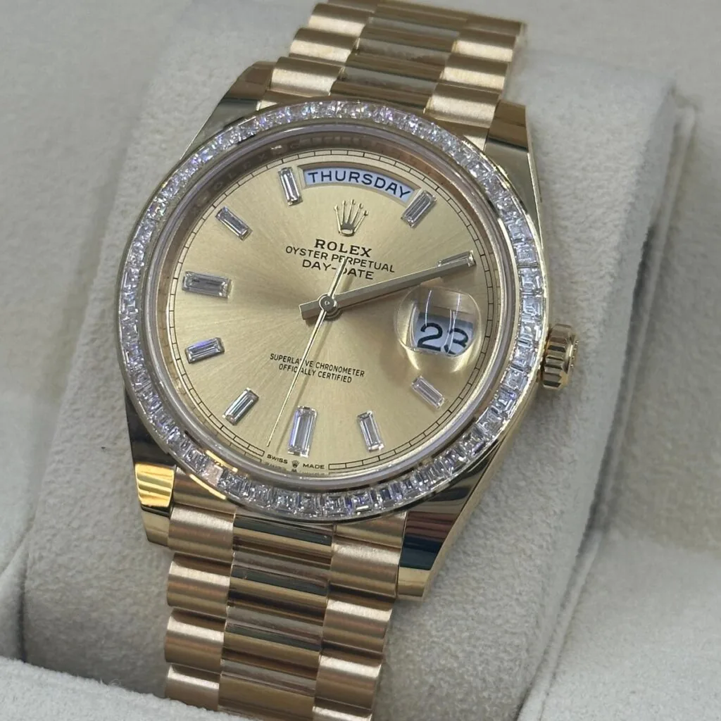 RLX Day-Date 40mm 228398TBR-0002 Champagne Dial President Watch