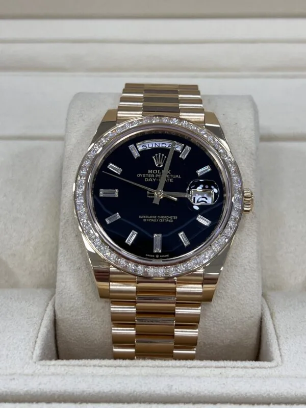 RLX Day-Date 40mm 228398TBR-0038 Onyx Dial President Watch
