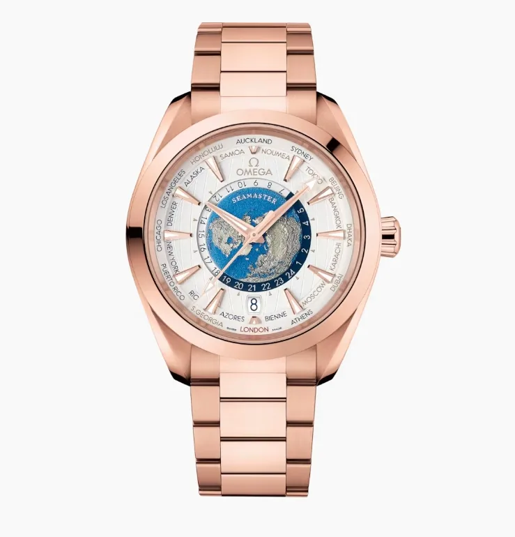 Omega AQUA TERRA 150M CO‐AXIAL MASTER CHRONOMETER GMT WORLDTIMER 43 MM