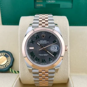 RLX Datejust 41mm 126301 Sundust Slate Roman Dial Oyster Bracelet