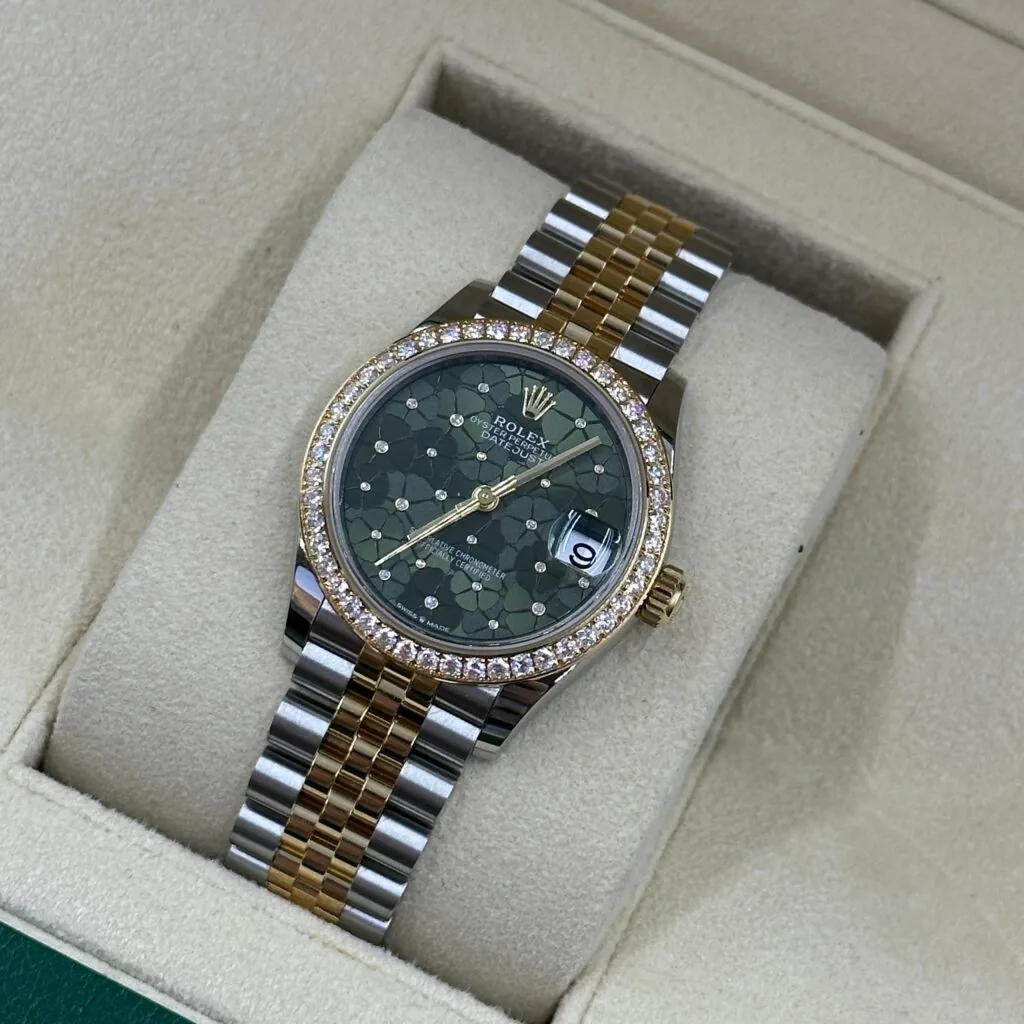 RLX Datejust m278383-0031/0032 31mm Green Floral Dial Oyster Bracelet