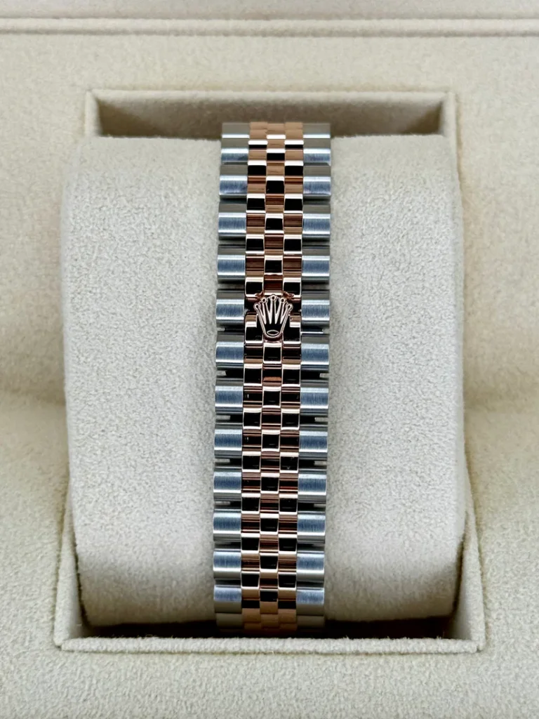RLX Datejust m278381-0005/0006 Chocolate Roman Diamond 31mm Dial Diamond-Set Bezel and Oyster Bracelet Watch