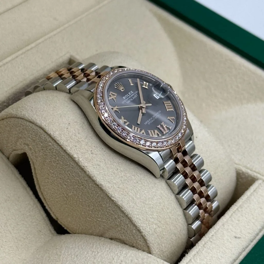 RLX Datejust m278381-0029/0030 Slate Roman Diamond Dial Diamond-Set Bezel 31mm