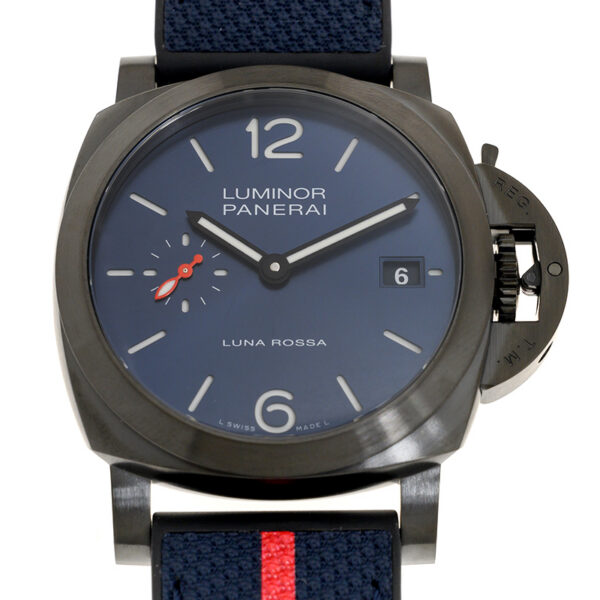 【7A Quality】Panerai Luminor Quaranta Steel DLC Luna Rossa 40mm PAM01408
