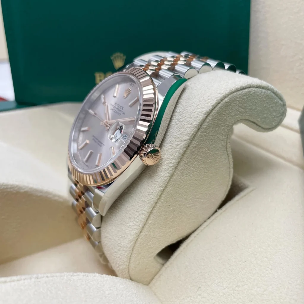 RLX Datejust 41mm 126331 Sundust Index Oyster Steel and Everose Gold Watch