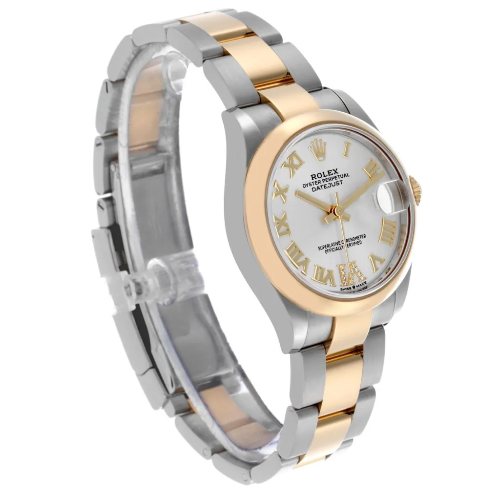RLX Datejust m278243-0003/0004 31mm Silver Dial Yellow Rolesor Oyster Watch