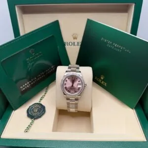 RLX Datejust m278384RBR-0027/0028 Pink 31mm Dial Oyster Watch