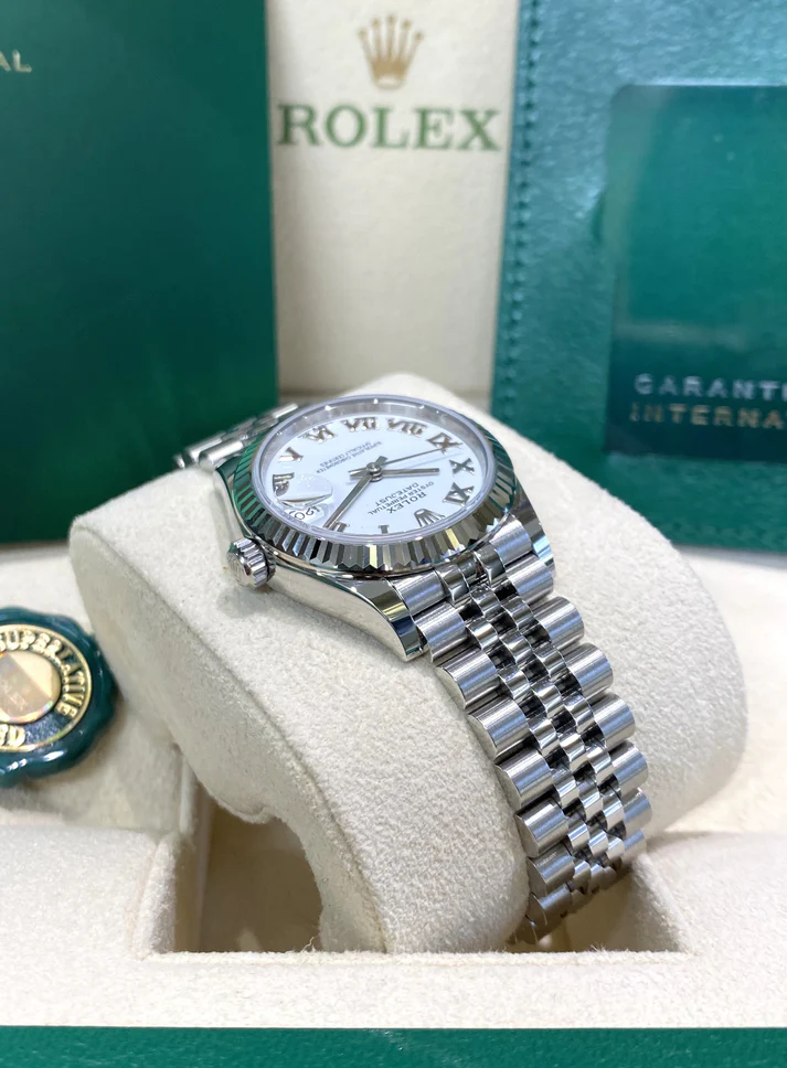 RLX Datejust m278274-0009/0010 White 31mm Dial Oyster Watch