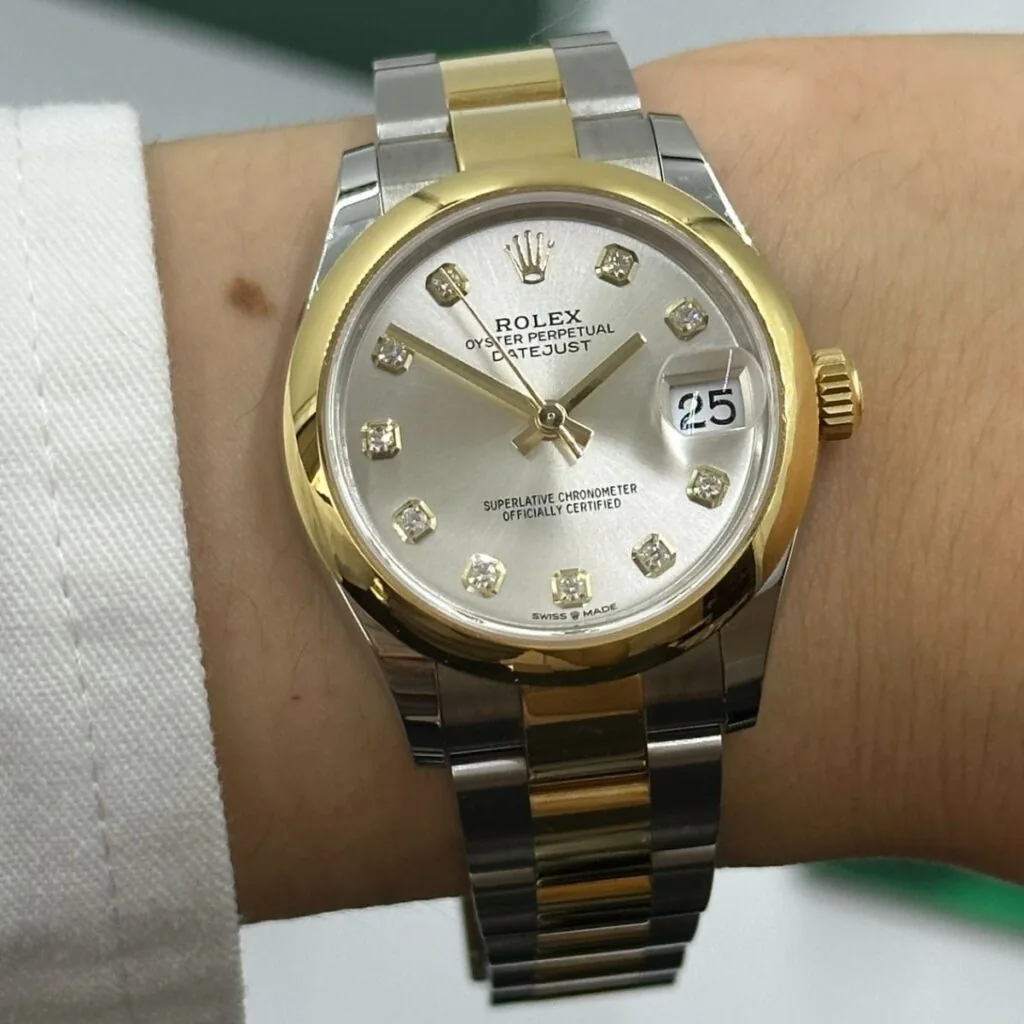 RLX Datejust m278243-0019/0020 31mm Silver Dial Yellow Rolesor Oyster Watch