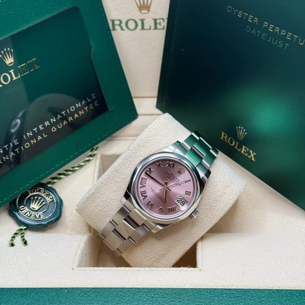 RLX Datejust m278240-0013/0014 31mm Pink Roman Domed Bezel Oyster Oystersteel
