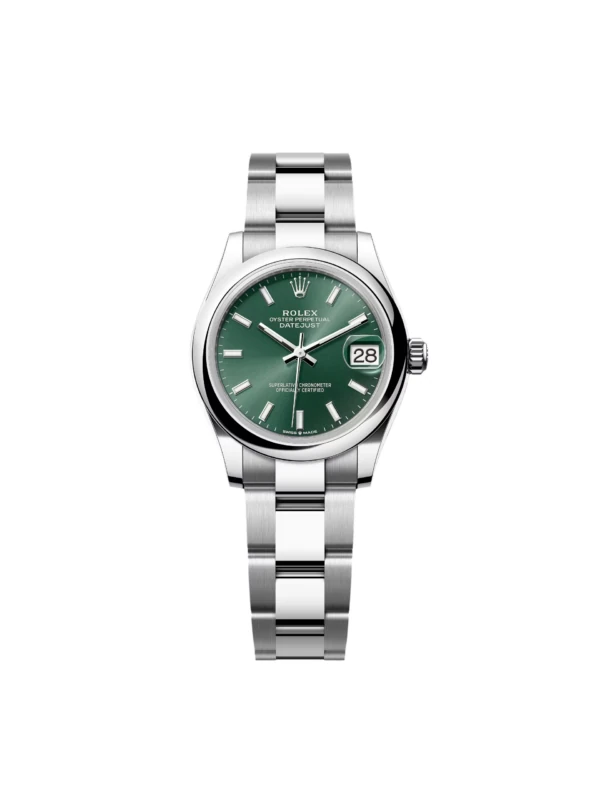 RLX Datejust m278240-0011/0012 31mm Green Stick Domed Bezel Oyster Oystersteel