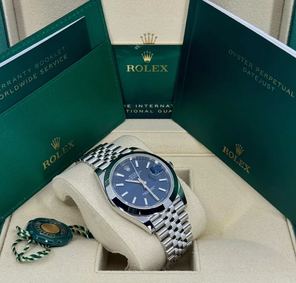 RLX Datejust 41mm 126300 Blue Index Jubilee Stainless Steel Men’s Watch