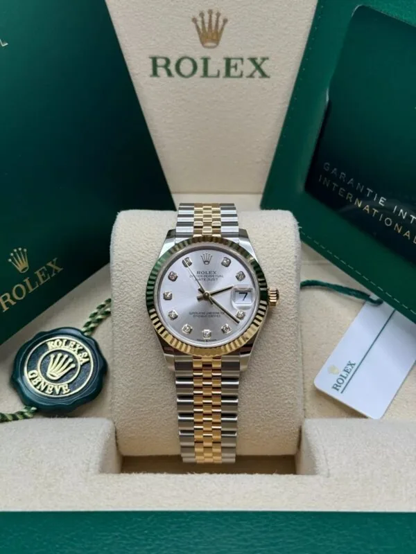 RLX Datejust m278273-0019/0020 31mm Silver Dial Stainless Steel and Yellow Gold Oyster Watch