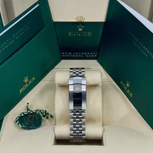RLX Datejust 41mm 126300 Black Index Oyster 41mm Stainless Steel Watch