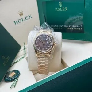 RLX Datejust m278278-0038 Black Mother-of-Pearl 31mm Dial President Bracelet Watch