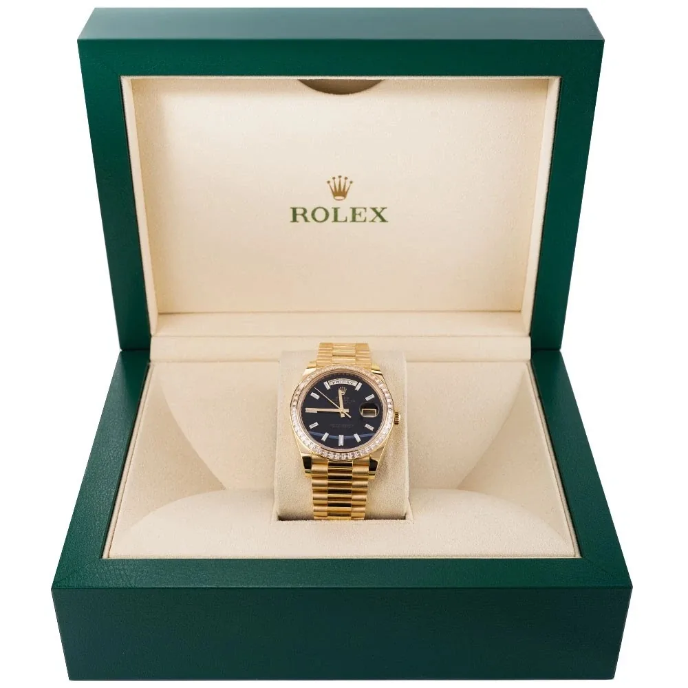 RLX Day-Date 40mm 228398TBR-0038 Onyx Dial President Watch