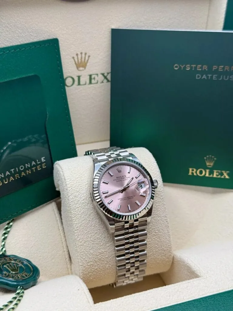 RLX Datejust m278274-0013/0014 Pink Dial 31mm Fluted Bezel Oyster Bracelet