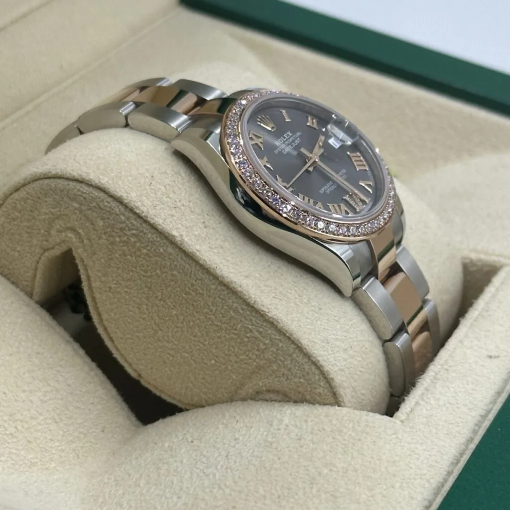 RLX Datejust m278381-0029/0030 Slate Roman Diamond Dial Diamond-Set Bezel 31mm