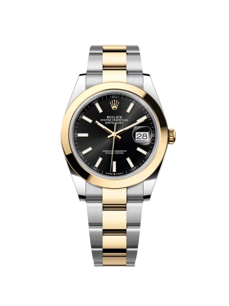 RLX Datejust 41mm 126303 Black Index Jubilee 41mm Steel and Yellow Gold Mens Watch