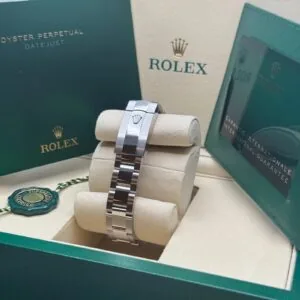 RLX Datejust m278344-0035/0036 Bright Blue Dial 31mm Domed Diamond Oyster Watch