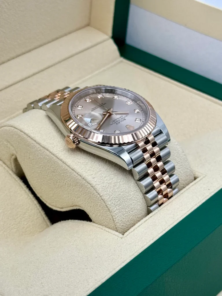 RLX Datejust 41mm 126331 Sundust Diamond Jubilee Steel and Everose Gold Watch