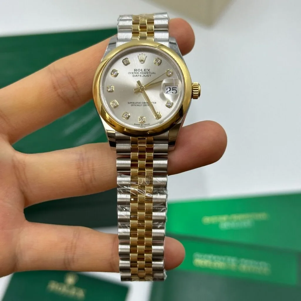 RLX Datejust m278243-0019/0020 31mm Silver Dial Yellow Rolesor Oyster Watch