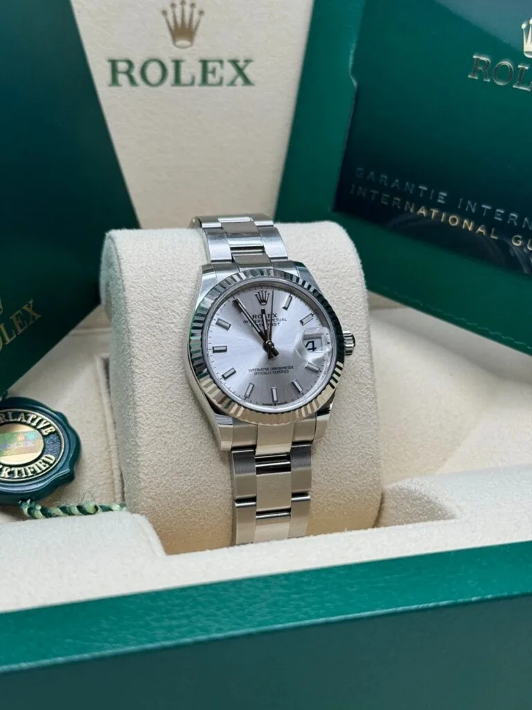 RLX Datejust m278274-0011/0012 Silver Dial 31mm Fluted Bezel Oyster Bracelet