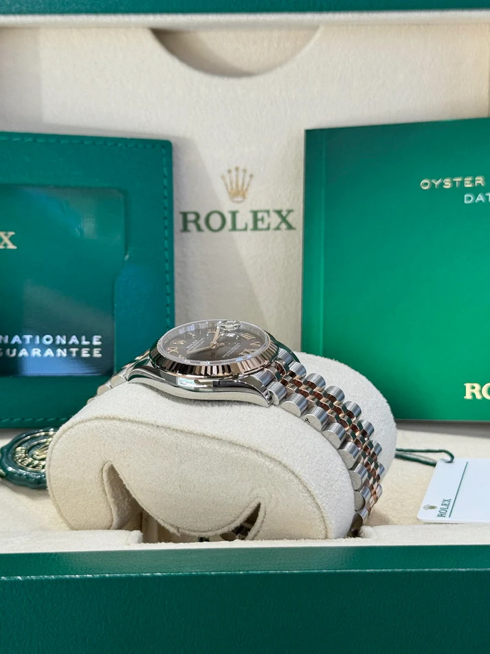 RLX Datejust m278271-0019/0020 Aubergine 31mm Dial Oyster Bracelet Watch