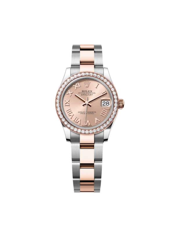 RLX Datejust m278381-0001/0002 Rose Roman Dial Diamond-Set Bezel 31mm