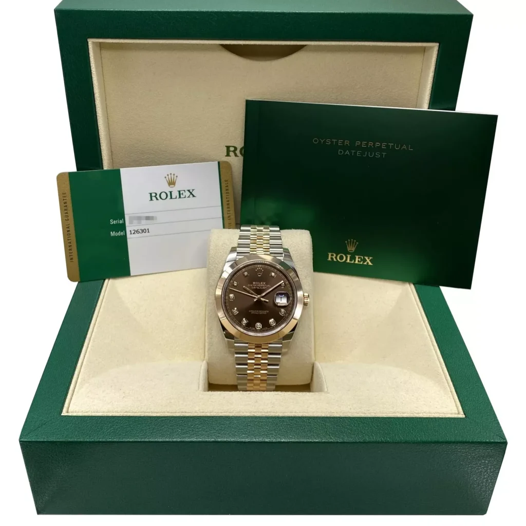 RLX Datejust 41mm 126301 Chocolate Diamond Jubilee Steel and Everose Gold Watch